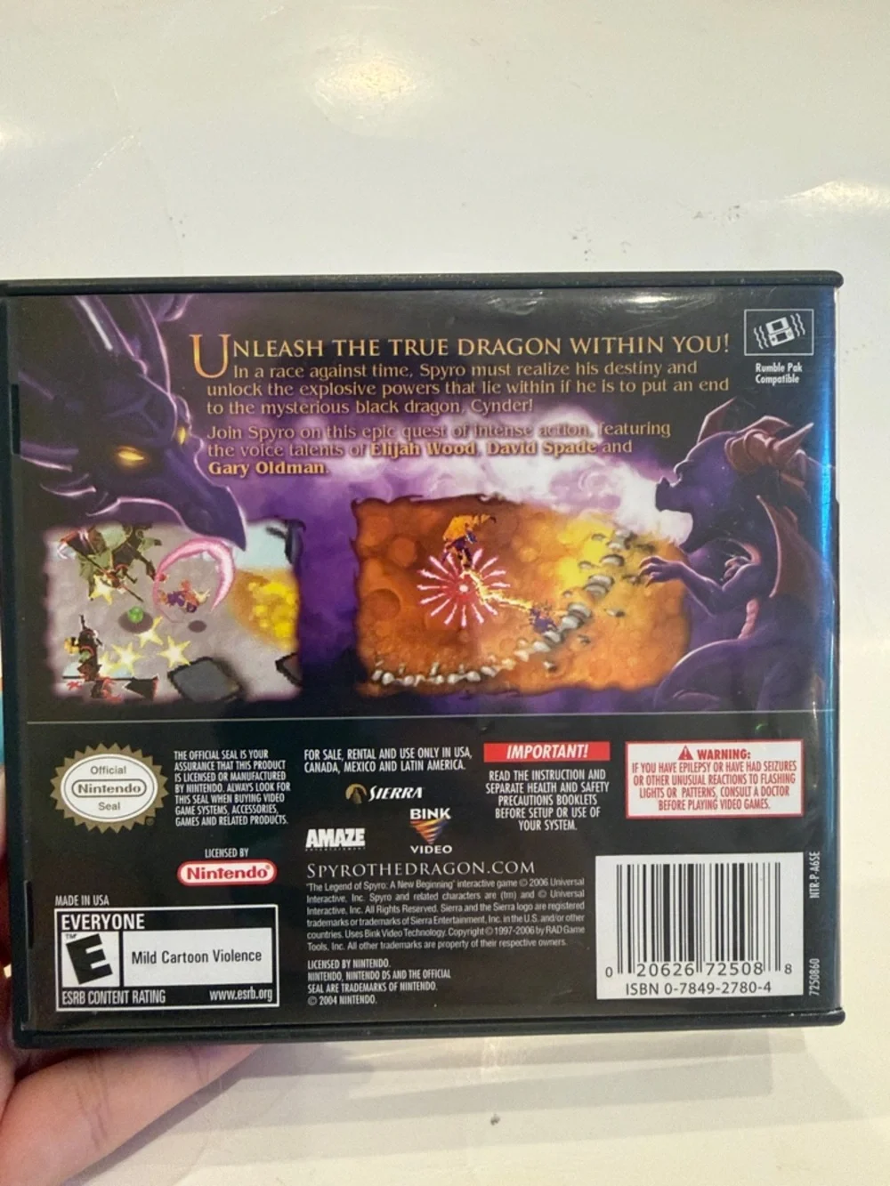 The Legend of Spyro: A New Beginning (Nintendo DS) - Purple Untested